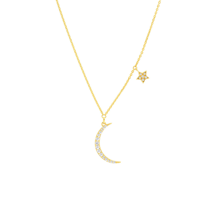 crescent moon and star necklace