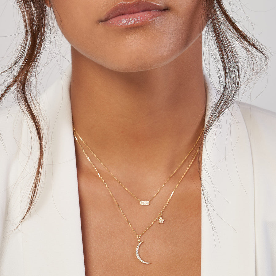 Heart Made of Gold Moon Necklace for Women Gold Necklaces for Women - India  | Ubuy