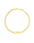 Real 14K Solid Gold Love Bracelet
