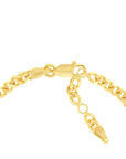 Real 14K Solid Gold ID Plate on Cuban Chain Adjustable Bracelet