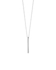 white gold vertical bar necklace