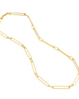 14k gold paperclip chain necklace