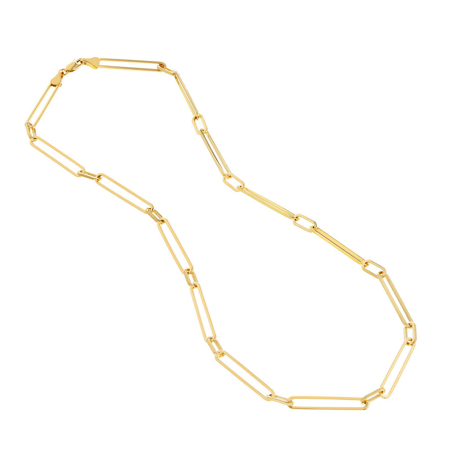 14k gold paperclip chain necklace