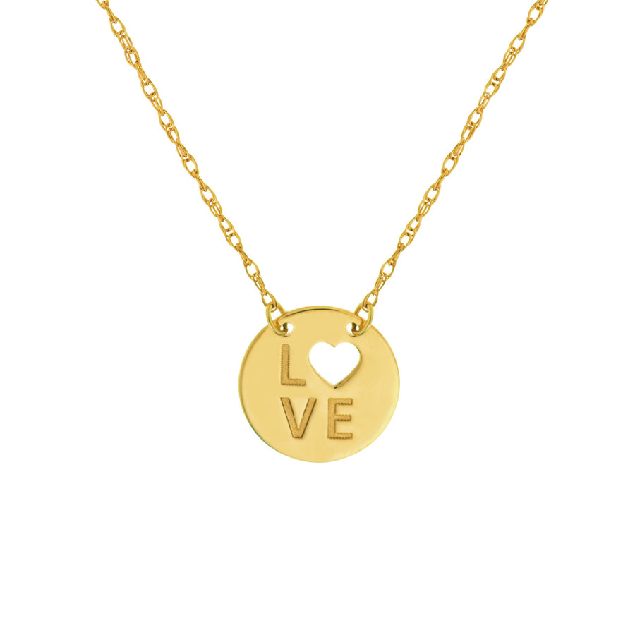 gold love pendant