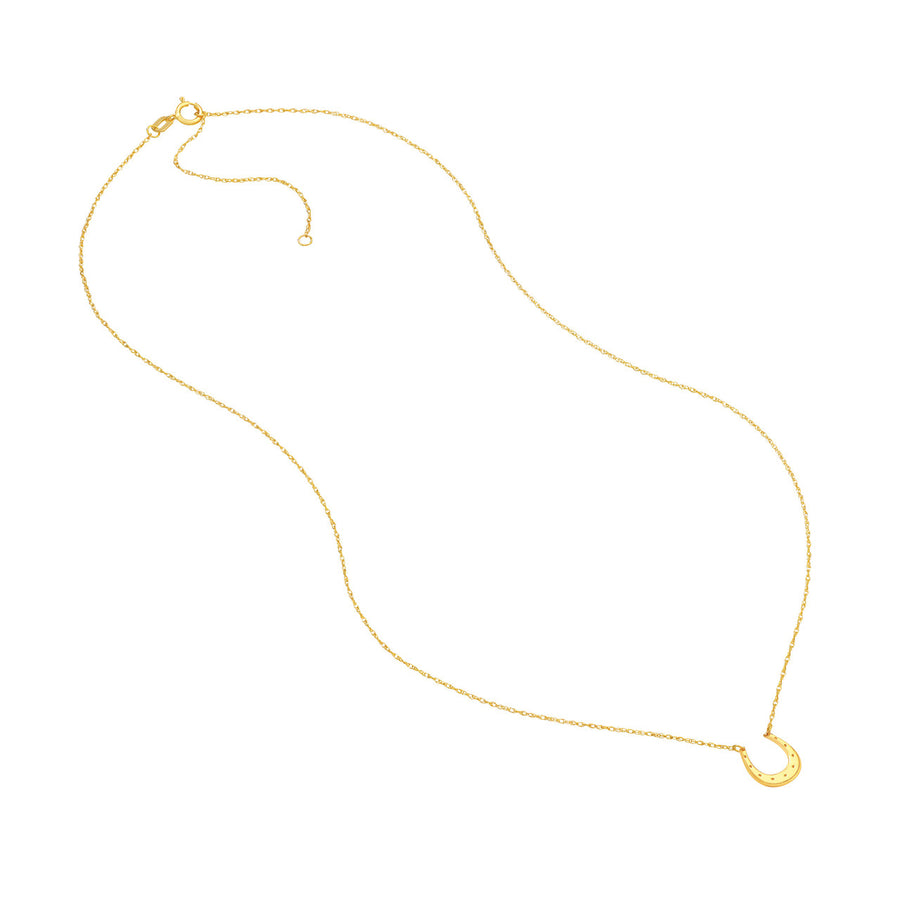 14k gold horseshoe necklace