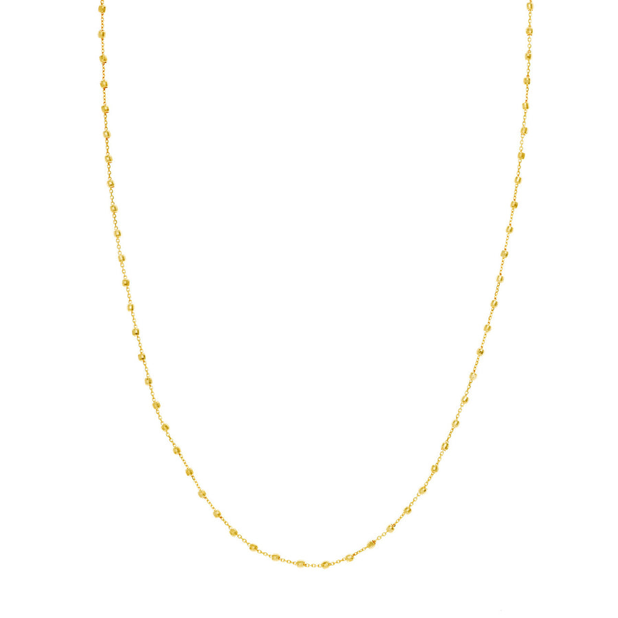 gold bead chain necklace