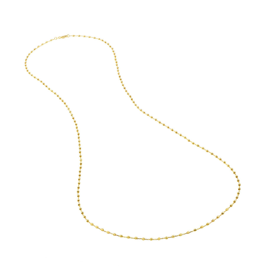14k gold bead chain necklace