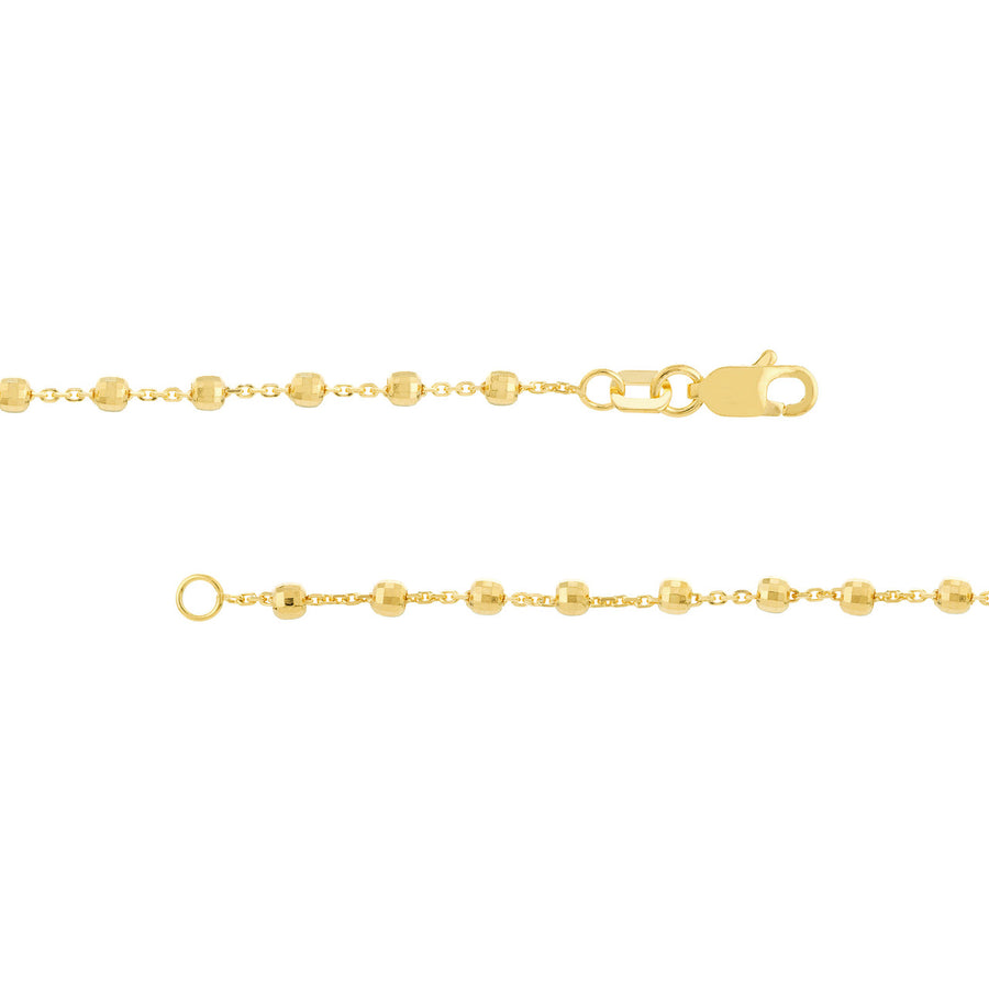 14k gold bead necklace