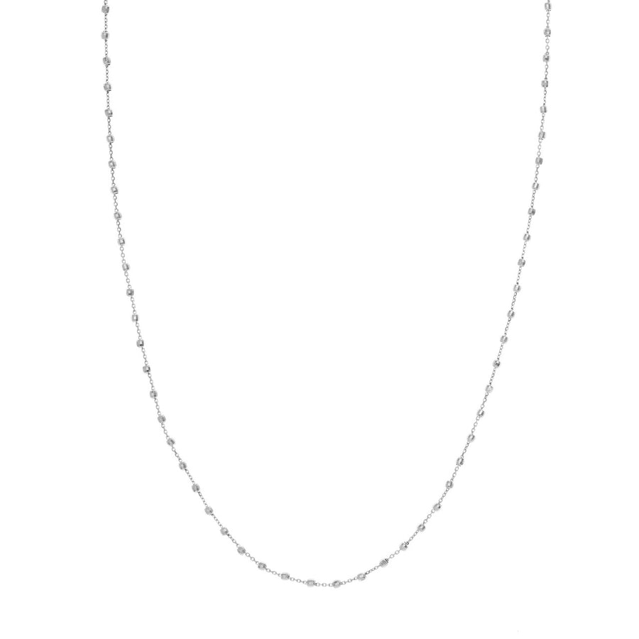 white gold bead necklace