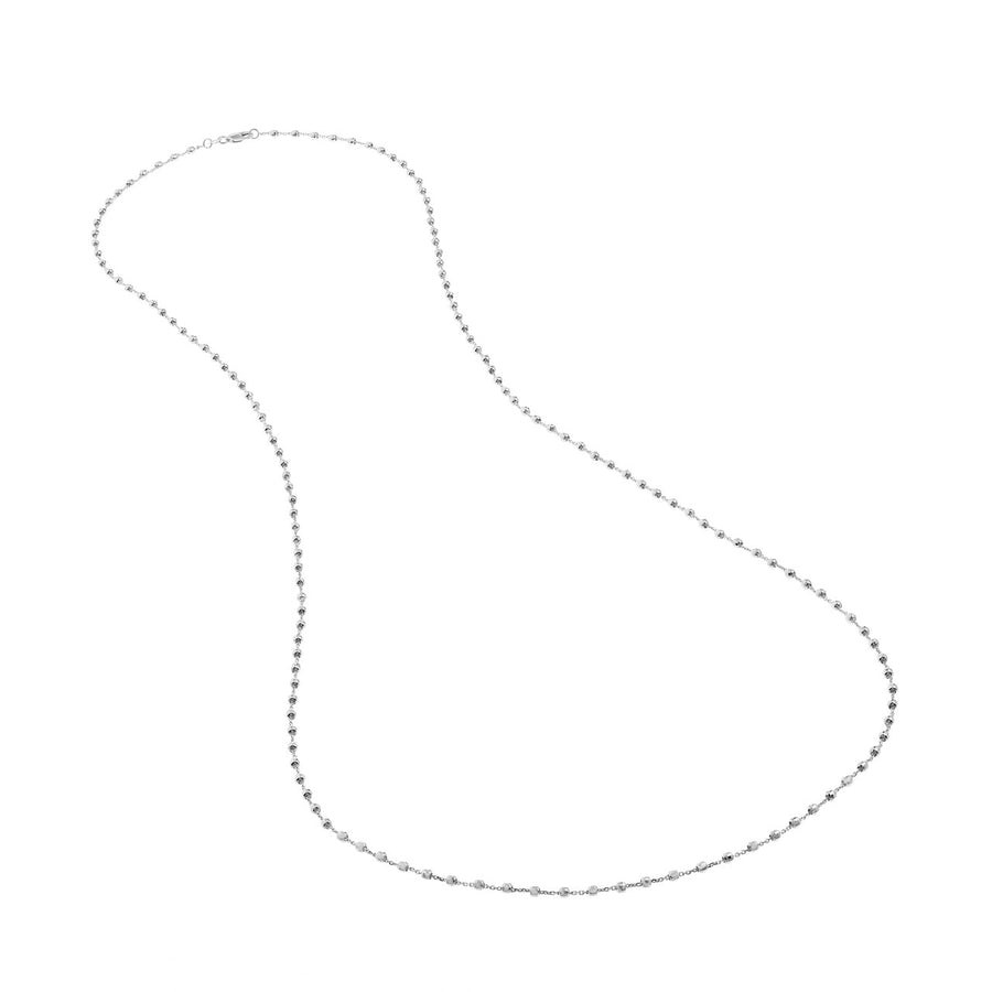 sterling silver bead chain necklace