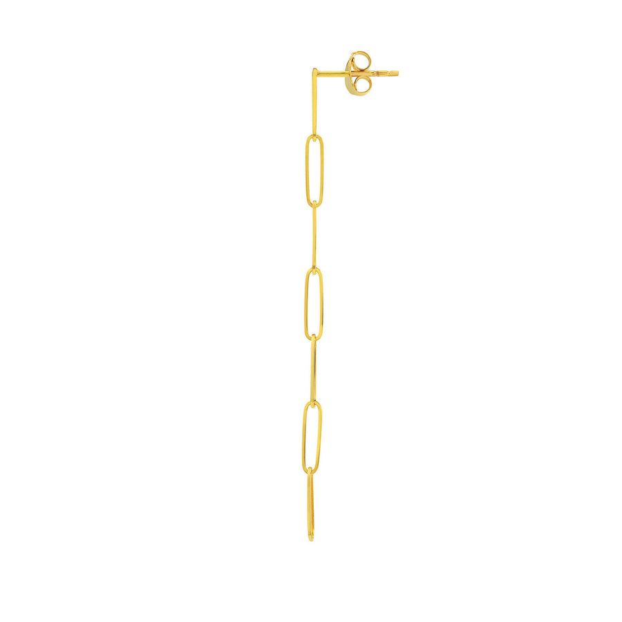 paperclip earrings gold