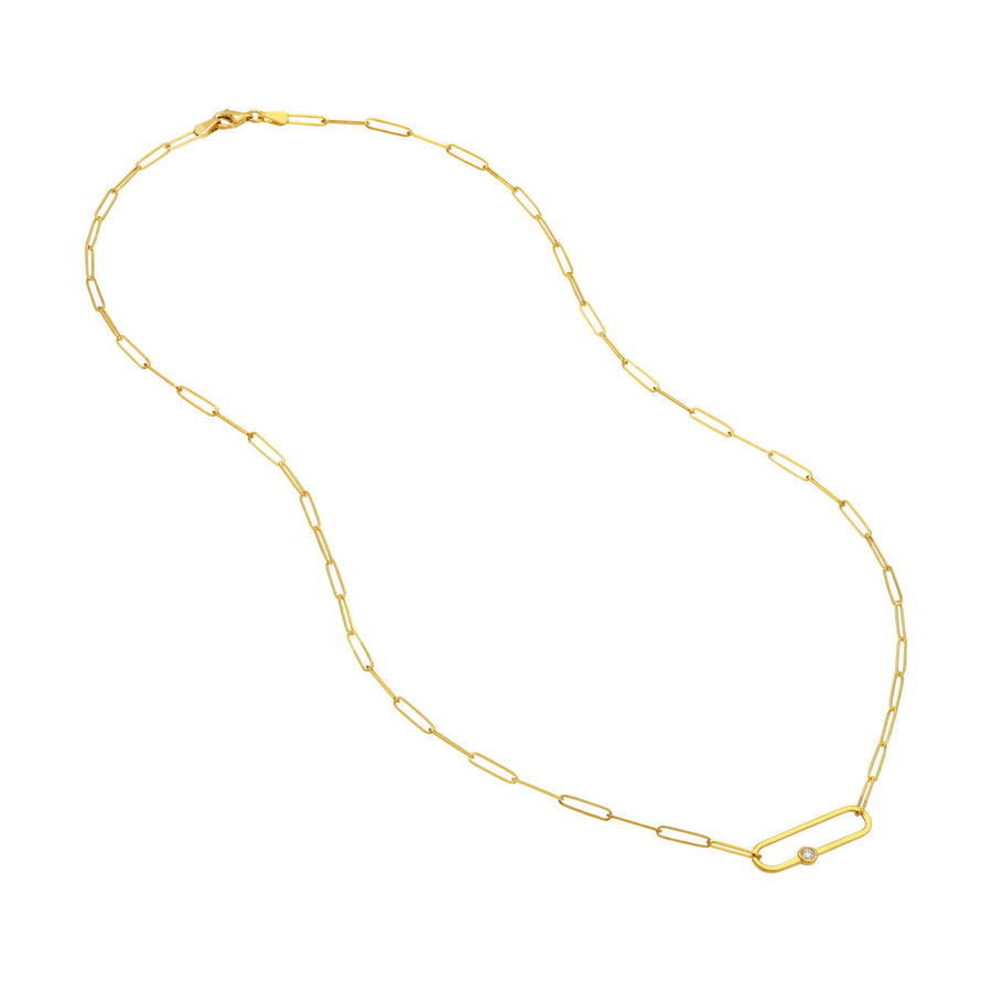 paperclip necklace gold