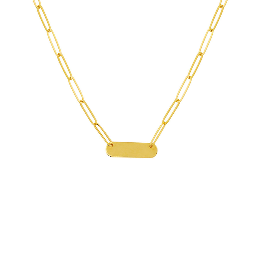 horizontal bar pendant necklace