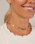 14k gold interlocking circle necklace