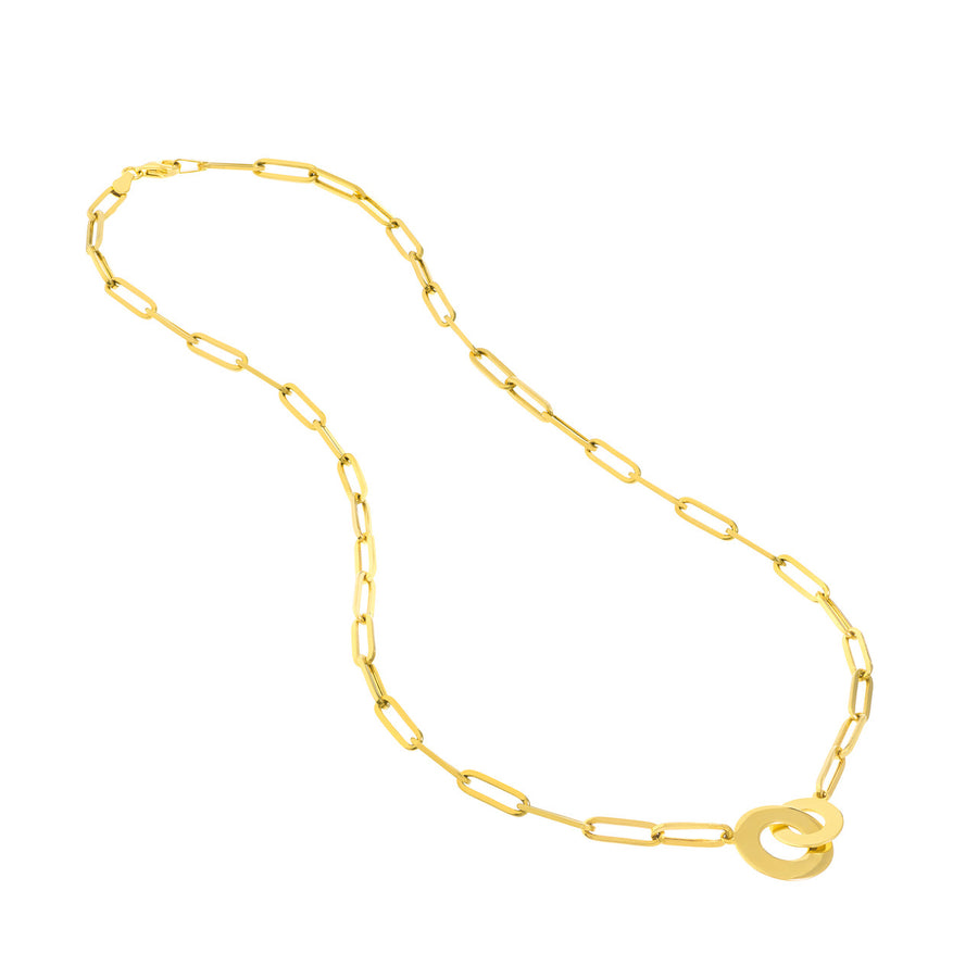 interlocking necklace gold