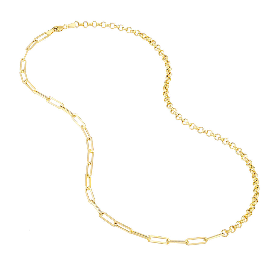 14k gold rolo chain necklace