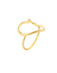 Real 14K Solid Gold Open Heart Ring