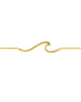 Real 14K Solid Gold Ocean Wave Bracelet