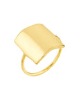 Real 14K Solid Gold Rectangle Ring