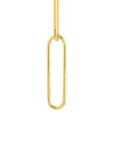 Real 14K Solid Gold Paper Clip Link Chain Earrings