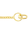 Real 14K Solid Gold Cuban Curb Link Bracelet With Push Lock