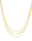 layered gold necklace 14k