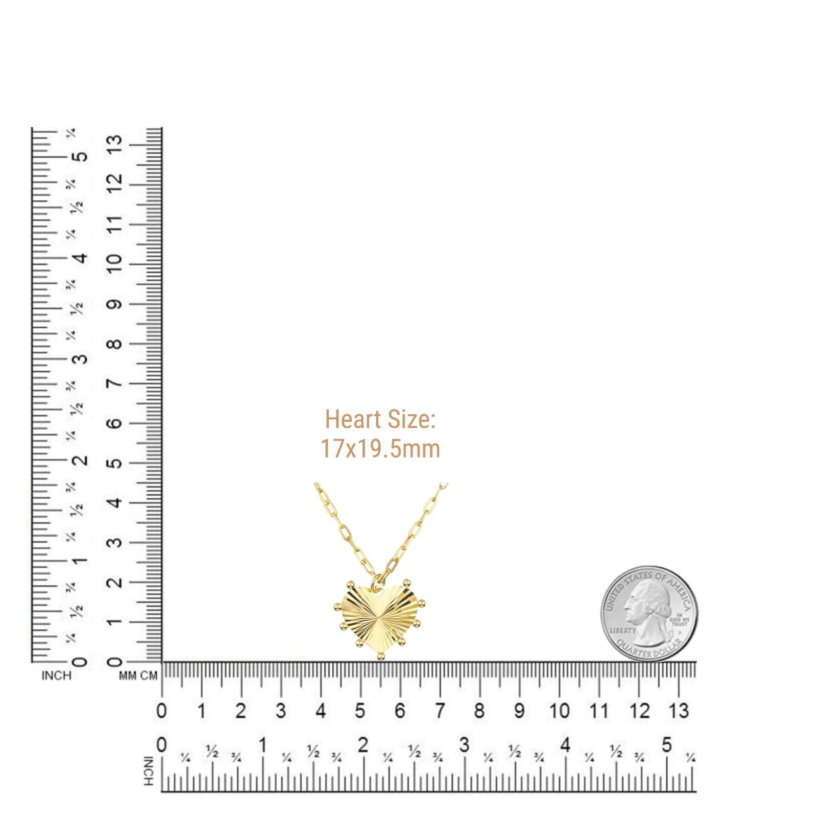 Heart Medallion Necklace – Gold main image 0