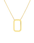 gold rectangle necklace