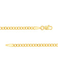 Real 14K Solid Gold Cuban Curb Chain Bracelet
