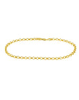14K Real Gold Minimalist Rolo Chain Anklet
