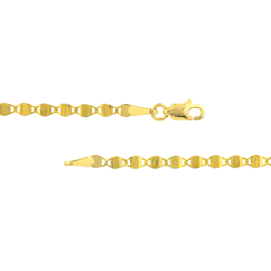 Real 14K Solid Gold Valentino Chain Bracelet