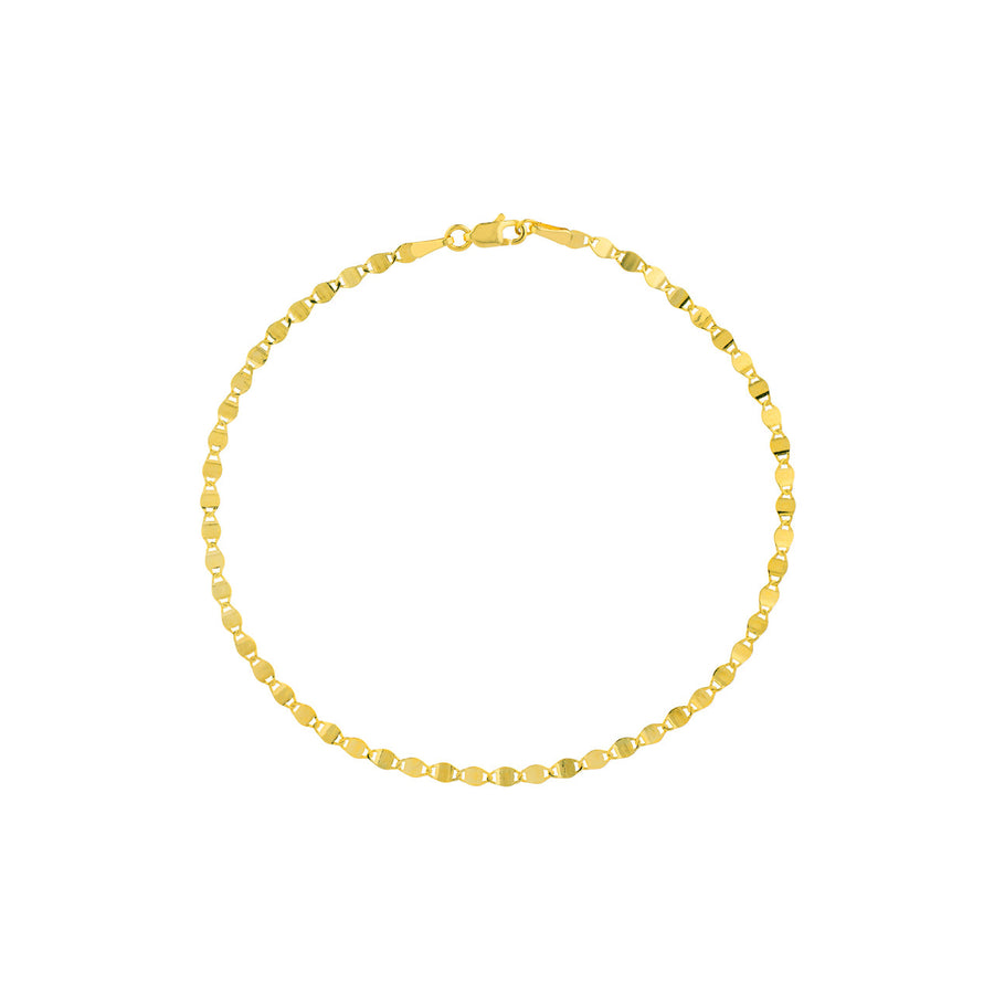 Real 14K Solid Gold Valentino Chain Bracelet