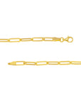 14K Real Gold Paperclip Chain Anklet