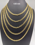 14k gold puffed mariner chain