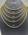 real gold rope chain