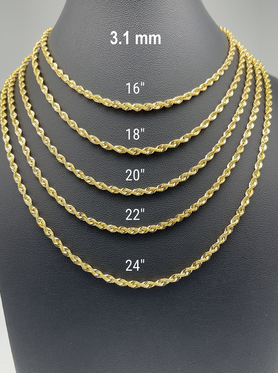real gold rope chain