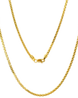 14k solid gold box chain necklace