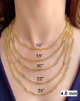 gold twisted necklace womens