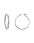 10K Real Gold Hammered Hoop Earrings