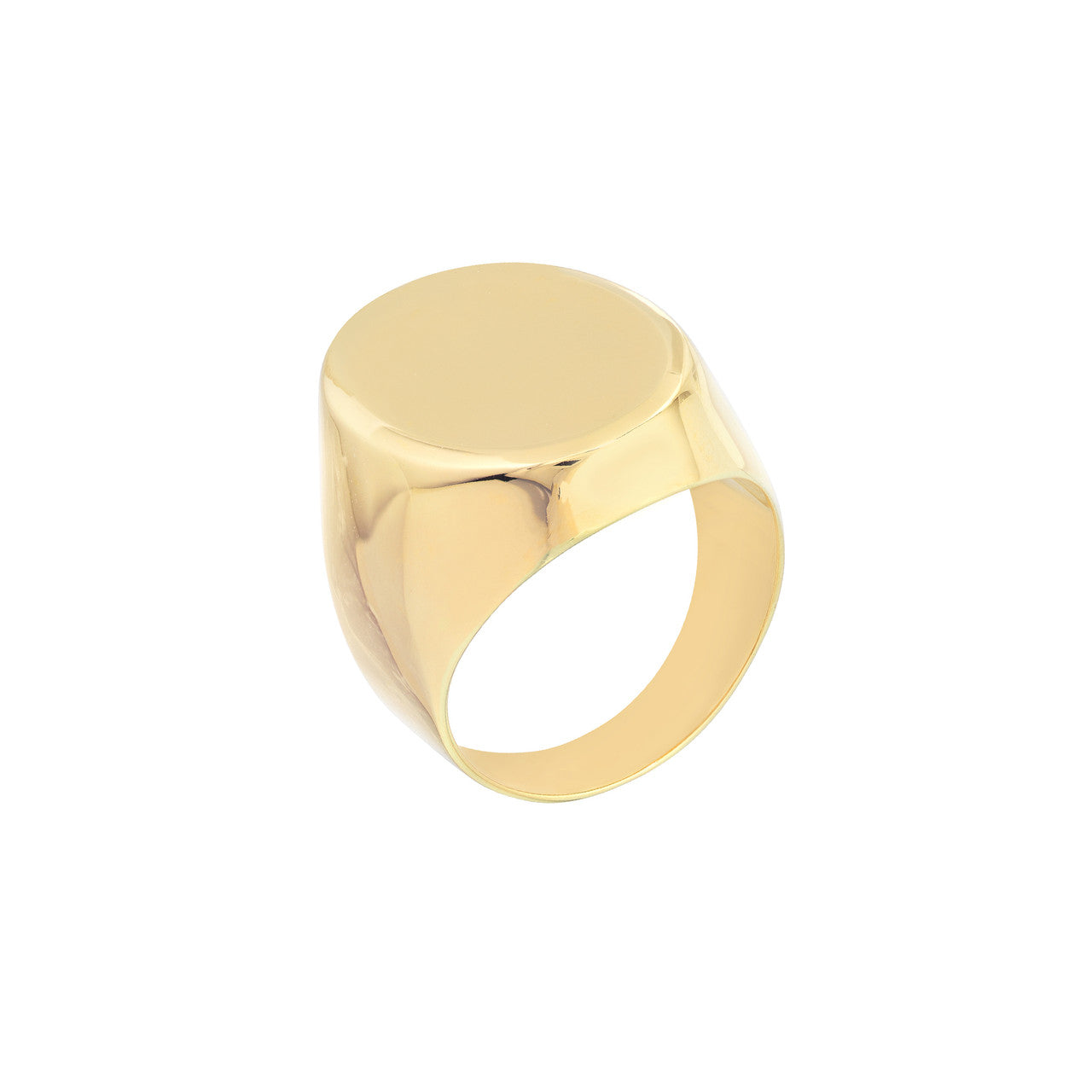 14K Real Solid Gold Oval Signet Ring For Men Women – JewelHeart