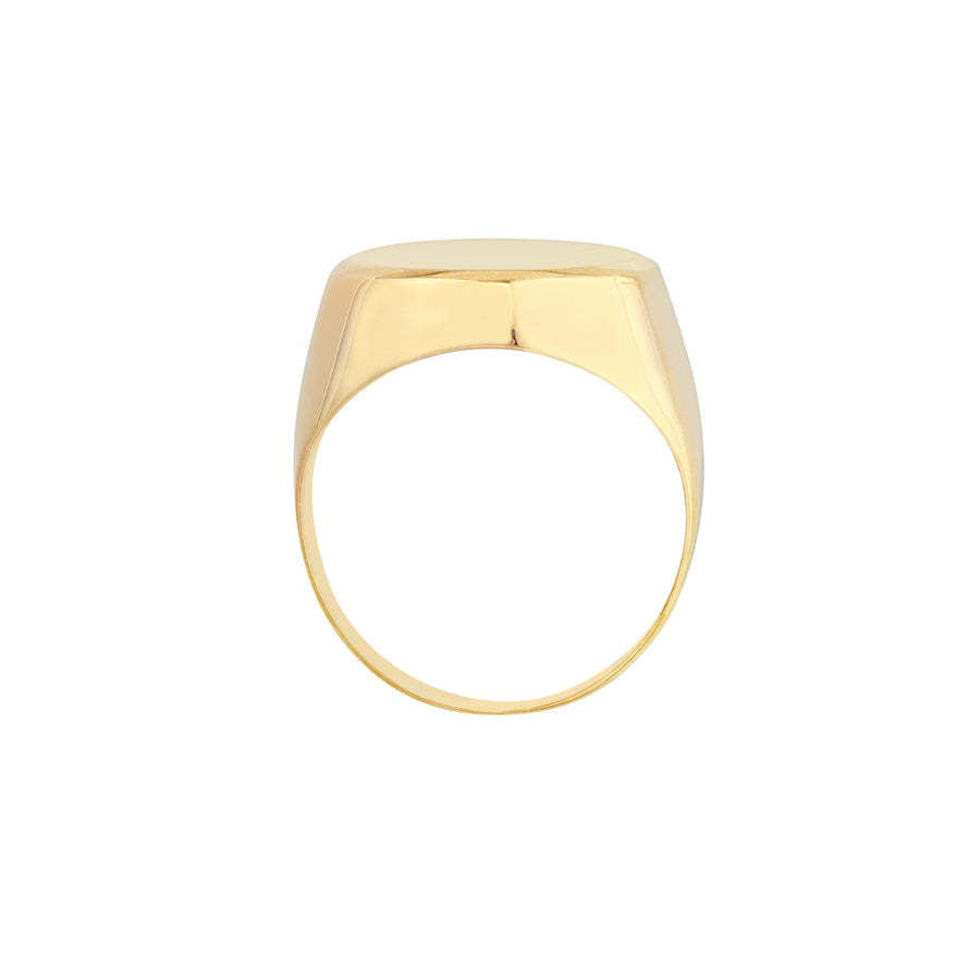 Real 14K Solid Gold Oval Signet Ring