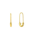 gold safety pin earrings