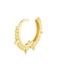 Real 14K Solid Gold Spike Huggie Earrings