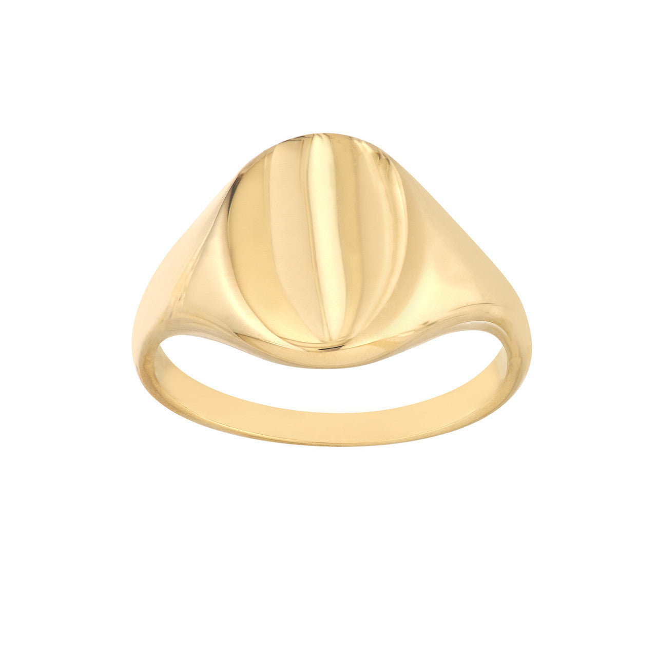 Real 14K Solid Gold Oval Ring For Men Women JewelHeart