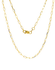 gold paperclip chain link necklace