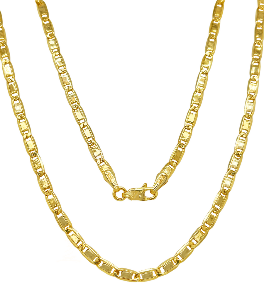 14K Real Gold Valentino Chain Necklace