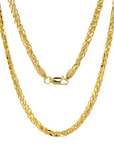 10K 14K Yellow Real Gold Square Wheat Chain Necklace, Braided Necklace, Foxtail Chain, Spiga Chain, 14K Gold Chain For Women, Mens Gold Chain, Thin Gold Necklace, Thin Gold Chain, Thick Gold Chain, Thick Gold Necklace, Dainty Gold Necklace, Delicate Necklace, Minimalist Necklace, 10K Gold Chain, 10K Gold Necklace, 14K Gold Necklace
