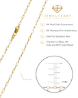 yellow gold paperclip necklace